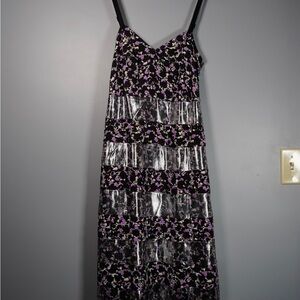 Marc Jacobs Purple and Black High Low Sundress
